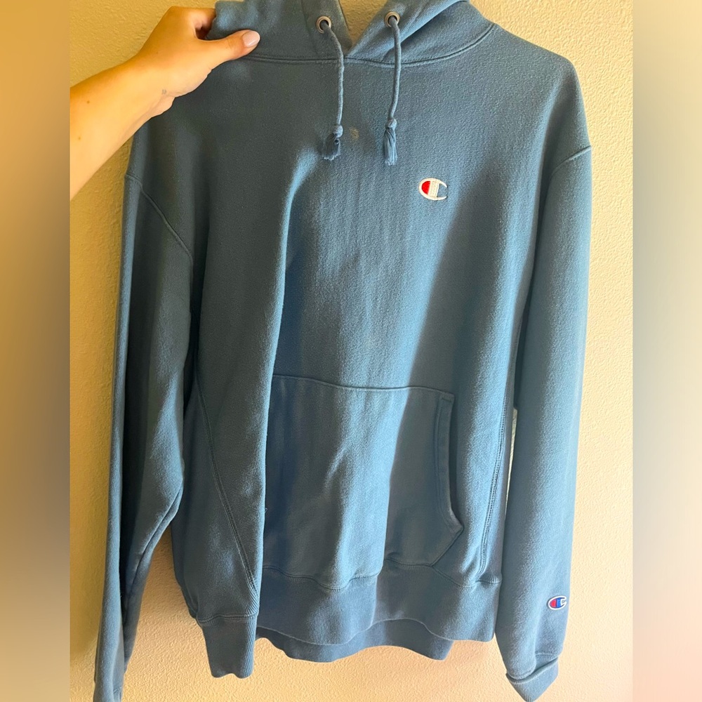 Baby blue Champion hoodie!